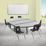 Flash Furniture XU-GRP-14CH-A3060CON-60-GY-T-P-GG