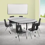 Flash Furniture XU-GRP-16CH-A3048CON-48-GY-T-A-CAS-GG