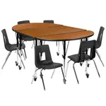 Flash Furniture XU-GRP-16CH-A3048CON-48-OAK-T-A-CAS-GG