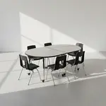 Flash Furniture XU-GRP-16CH-A3060CON-60-GY-T-A-CAS-GG