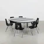 Flash Furniture XU-GRP-16CH-A3060CON-60-GY-T-A-GG