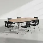 Flash Furniture XU-GRP-16CH-A3060CON-60-OAK-T-A-CAS-GG