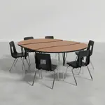 Flash Furniture XU-GRP-16CH-A3060CON-60-OAK-T-A-GG