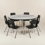 Flash Furniture XU-GRP-16CH-A60-HCIRC-GY-T-A-GG