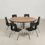 Flash Furniture XU-GRP-16CH-A60-HCIRC-OAK-T-A-GG