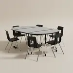 Flash Furniture XU-GRP-18CH-A3048CON-48-GY-T-A-CAS-GG