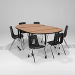 Flash Furniture XU-GRP-18CH-A3048CON-48-OAK-T-A-CAS-GG