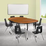 Flash Furniture XU-GRP-18CH-A3048CON-48-OAK-T-A-CAS-GG