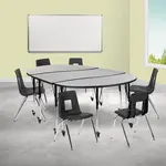 Flash Furniture XU-GRP-18CH-A3060CON-60-GY-T-A-CAS-GG