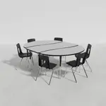 Flash Furniture XU-GRP-18CH-A3060CON-60-GY-T-A-GG