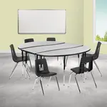Flash Furniture XU-GRP-18CH-A3060CON-60-GY-T-A-GG