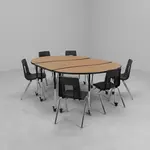 Flash Furniture XU-GRP-18CH-A3060CON-60-OAK-T-A-CAS-GG