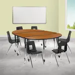 Flash Furniture XU-GRP-18CH-A3060CON-60-OAK-T-A-CAS-GG