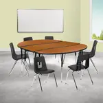 Flash Furniture XU-GRP-18CH-A3060CON-60-OAK-T-A-GG