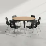 Flash Furniture XU-GRP-18CH-A48-HCIRC-OAK-T-A-GG