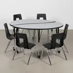 Flash Furniture XU-GRP-18CH-A60-HCIRC-GY-T-A-CAS-GG