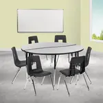 Flash Furniture XU-GRP-18CH-A60-HCIRC-GY-T-A-GG