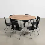 Flash Furniture XU-GRP-18CH-A60-HCIRC-OAK-T-A-CAS-GG