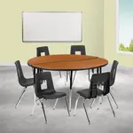 Flash Furniture XU-GRP-18CH-A60-HCIRC-OAK-T-A-GG