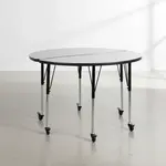 Flash Furniture XU-GRP-A48-HCIRC-GY-T-A-CAS-GG