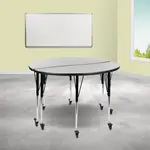 Flash Furniture XU-GRP-A48-HCIRC-GY-T-A-CAS-GG