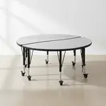 Flash Furniture XU-GRP-A48-HCIRC-GY-T-P-CAS-GG