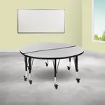 Flash Furniture XU-GRP-A48-HCIRC-GY-T-P-CAS-GG