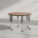 Flash Furniture XU-GRP-A48-HCIRC-OAK-T-A-CAS-GG