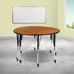 Flash Furniture XU-GRP-A48-HCIRC-OAK-T-A-CAS-GG