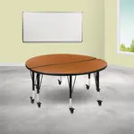 Flash Furniture XU-GRP-A48-HCIRC-OAK-T-P-CAS-GG