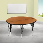 Flash Furniture XU-GRP-A48-HCIRC-OAK-T-P-GG