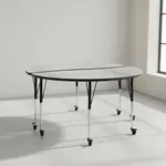 Flash Furniture XU-GRP-A60-HCIRC-GY-T-A-CAS-GG