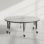 Flash Furniture XU-GRP-A60-HCIRC-GY-T-P-CAS-GG