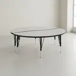 Flash Furniture XU-GRP-A60-HCIRC-GY-T-P-GG