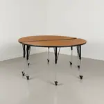 Flash Furniture XU-GRP-A60-HCIRC-OAK-T-A-CAS-GG