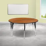 Flash Furniture XU-GRP-A60-HCIRC-OAK-T-A-GG