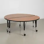 Flash Furniture XU-GRP-A60-HCIRC-OAK-T-P-CAS-GG