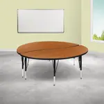 Flash Furniture XU-GRP-A60-HCIRC-OAK-T-P-GG