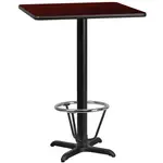 Flash Furniture XU-MAHTB-2424-T2222B-3CFR-GG