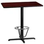 Flash Furniture XU-MAHTB-2442-T2230B-3CFR-GG