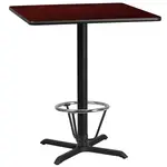 Flash Furniture XU-MAHTB-3636-T3030B-3CFR-GG