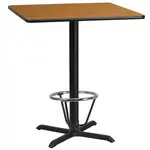 Flash Furniture XU-NATTB-3636-T3030B-3CFR-GG
