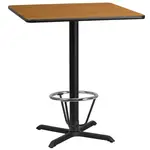 Flash Furniture XU-NATTB-3636-T3030B-3CFR-GG
