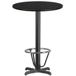 Flash Furniture XU-RD-30-BLKTB-T2222B-3CFR-GG