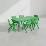 Flash Furniture YU-YCX-0013-2-RECT-TBL-GREEN-E-GG