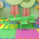 Flash Furniture YU-YCX-0013-2-RECT-TBL-GREEN-E-GG