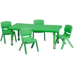 Flash Furniture YU-YCX-0013-2-RECT-TBL-GREEN-R-GG