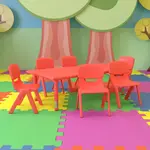 Flash Furniture YU-YCX-0013-2-RECT-TBL-RED-E-GG