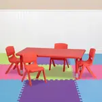 Flash Furniture YU-YCX-0013-2-RECT-TBL-RED-R-GG