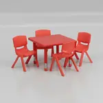 Flash Furniture YU-YCX-0023-2-SQR-TBL-RED-E-GG